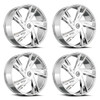 Set 4 20" Azara AZA-529 Nano Chrome 20x8.5 Wheels 5x108 5x4.5 35mm Rims