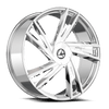 Set 4 20" Azara AZA-529 Nano Chrome 20x8.5 Wheels 5x108 5x4.5 35mm Rims