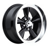 US Mag 1PC U107 Standard 15x7 5x4.75 Gloss Black Wheel 15" -5mm Rim