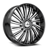 Set 4 18" Azara AZX-102 Gloss Black & Machined 18x8 Wheels 5x112 5x4.5 35mm Rims