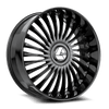 20" Azara AZX-103 Gloss Black 20x8.5 Wheel 5x4.5 5x120 35mm Rim
