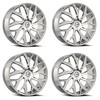 Set 4 20" Azara AZA-527 Nano Chrome 20x8.5 Wheels 5x4.5 5x120 35mm Rims