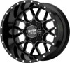 Moto Metal MO986 Siege 20x10 6x135 6x5.5 Gloss Black Wheel 20" -18mm Lifted Rim