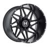 Set 4 22" Hostile H108 Sprocket Asphalt 22x12 Wheels 8x170 -44mm Lifted Rims