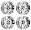 Set 4 20" Hostile H108 Sprocket Armor Plated 20x9 Wheels 6x5.5 0mm Truck Rims