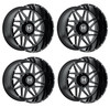 Set 4 20" Hostile H108 Sprocket Blade Cut 20x10 Wheels 8x170 -19mm Truck Rims