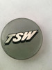 TSW Wheel Center Hub Cap Silver w/ Chrome No P/N 2" Diameter TSW16