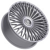 22" TIS Motorsports 507S Gloss Silver 22x9 Wheel 5x4.5 5x120 40mm Rim