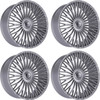 Set 4 22" TIS Motorsports 507S 22x10 5x115 5x120 18mm Wheels Gloss Silver Rims