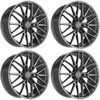 Set 4 24" TIS Motorsports 506GM Gunmetal 24x10 Wheels 6x5.5 24mm Truck Suv Rims