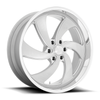 US Mag U134 Desperado 24x9 6x5.5 Silver Brushed Milled Left Wheel 24" Rim 25mm