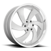 US Mag U134 Desperado 24x9 6x5.5 Silver Brushed Milled Left Wheel 24" Rim 25mm