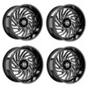 Set 4 20" Hostile H140 Twister Blade Cut 20x10 Wheels 6x135 -19mm Lifted Rims