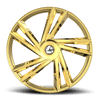 22" Azara AZA-529 Nano Gold 22x8.5 Wheel 5x112 5x4.5 38mm Rim