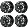 Set 4 22" Hostile H131 Syclone Asphalt 22x12 Wheels 8x6.5 -44mm Lifted Rims