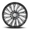 30" Azara AZX-102 Gloss Black & Machined 30x9.5 Wheel 6x135 6x5.5 22mm Rim