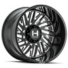 Set 4 22" Hostile H131 Syclone Blade Cut 22x10 Wheels 8x180 -25mm Lifted Rims