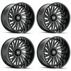 Set 4 22" Hostile H131 Syclone Asphalt 22x10 Wheels 6x5.5 -25mm Lifted Rims