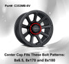 Vision 353 Turbine Wheel C353MB-8V Matte Black Center Cap Fits 8x6.5 8x170 8x180