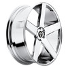 DUB 1PC S115 Baller 22x9.5 5x5.0 Chrome Plated Wheel 22" 11mm For Chevy GMC Rim