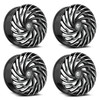 Set 4 30" Azara AZA-536 Gloss Black Machined 30x9.5 Wheels 6x135 6x5.5 22mm Rims