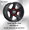 Vision 390 Empire Satin Black 5/6 Lug C390SB-5V Wheel Center Cap Hub Cap