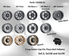 Vision 354 Manx 2 Satin Black C354SB-5V Wheel Center Cap Fits 5x5.5 5x150 5x135