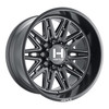 Set 4 22" Hostile H126 Maniac Asphalt 22x12 Wheels 8x170 -44mm Lifted Truck Rims
