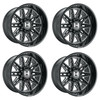 Set 4 22" Hostile H126 Maniac Blade Cut 22x10 Wheels 8x180 -25mm Lifted Rims
