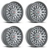 Set 4 17" Vortek Radar VRD-702 Matte GunMetal 17x9 Wheels 5x5 5x5.5 0mm Rims