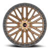 20" Vortek Apollo VRT-608 Bronze w/ Black Bead Ring 20x12 Wheel 6x135 6x5.5 -44mm