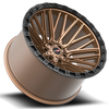 20" Vortek Apollo VRT-608 Bronze w Black Bead Ring 20x10 Wheel 6x135 6x5.5 -12mm