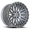 20" Vortek Apollo VRT-608 Matte Titanium 20x10 Wheel 6x135 6x5.5 -12mm Rim