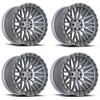 Set 4 20" Vortek Apollo VRT-608 Matte Titanium 20x10 Wheels 5x5 5x5.5 -24mm Rims