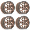 Set 4 20" Vortek Atheno VRT-603 Matte Bronze 20x10 Wheels 6x135 6x5.5 -12mm Rims