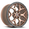 20" Vortek Atheno VRT-603 Bronze w/ Black Bead Ring 20x10 Wheel 6x135 6x5.5 -24mm