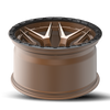 20" Vortek Atheno VRT-603 Bronze w/ Black Bead Ring 20x10 Wheel 6x135 6x5.5 -24mm