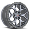 Set 4 20" Vortek Atheno VRT-603 Matte Titanium 20x10 Wheel 6x135 6x5.5 -24mm Rim