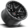 22" Vortek Atheno Satin Black VRT-603 22x12 Wheel 8x6.5 Rim -44mm For Chevy GMC