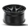 22" Vortek Atheno Satin Black VRT-603 22x12 Wheel 8x6.5 Rim -44mm For Chevy GMC