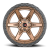 20" Vortek Argon VRT-602 Bronze w/ Black Bead Ring 20x9 Wheel 6x135 6x5.5 12mm