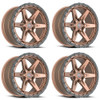 Set 4 17" Vortek Argon VRT-602 Matte Bronze 17x9 Wheels 6x135 6x5.5 -12mm Rims
