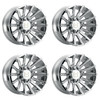 Set 4 22" Hostile H123 Typhoon Armor Plated 22x12 Wheels 8x180 -44mm Lifted Rims