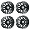 Set 4 20" Hostile H123 Typhoon Asphalt 20x12 Wheels 8x170 -44mm Lifted Rims