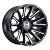 20" Hostile H123 Typhoon Blade Cut 20x12 8x6.5 -44mm For Chevy GMC Ram Ford Rim