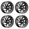 Set 4 20" Hostile H141 Vortex Blade Cut 20x10 Wheels 6x5.5 -19mm Lifted Rims