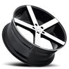 22" Cavallo CLV-5 Gloss Black & Machined Wheel 22x9 5x120 35mm Rim
