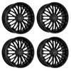 Set 4 20" Cavallo CLV-42 Gloss Black Wheels 20x8.5 5x4.5 5x120 35mm Rims