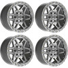 Set 4 20" Dropstars Trail Series 602MS Machined & Silver 20x10 5x5 5x5.5 -19mm