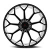 22" Cavallo CLV-22 Gloss Black & Milled 22x8.5 Wheel 5x108 5x4.5 38mm Rim
